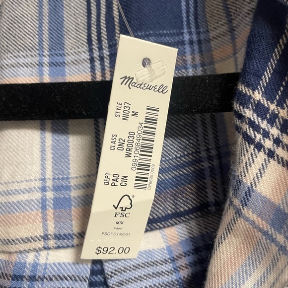 NWT Madewell Flannel - M - Picture 6 of 6